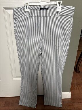 Hilary Radley Black & White Pinstripe Pants